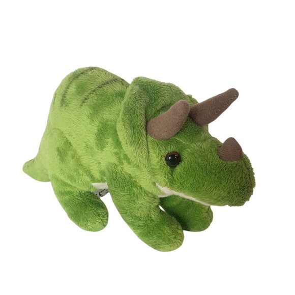 Wildlife Artists Green Triceratops Plush 10" Soft Dinosaur Stuffed Animal Wild - Picture 1 of 8
